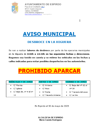 Imagen AVISO: DESBROCES EN LA HIGUERA