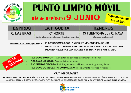 Imagen AVISO: PUNTO LIMPIO JUNIO