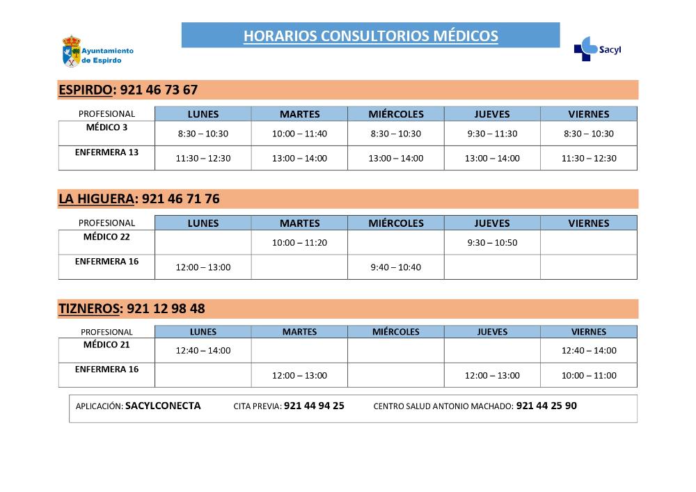 Imagen HORARIO MÉDICO