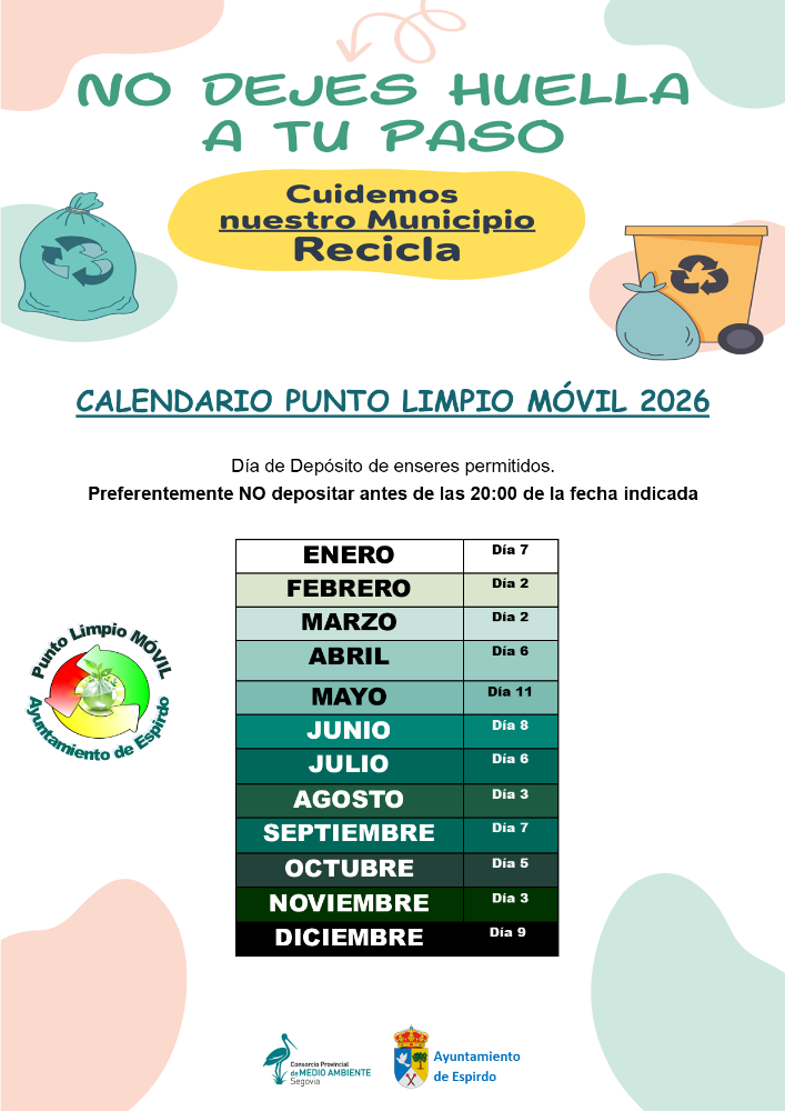 Imagen DIAS DE REGOGIDA DEL CAMIÓN DEL PUNTO LIMPIO MÓVIL AÑO 2025